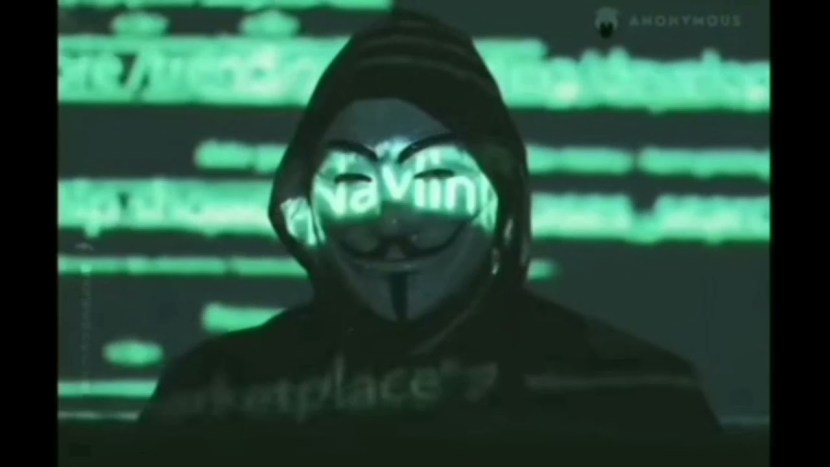 Guy Fox mask in a suit