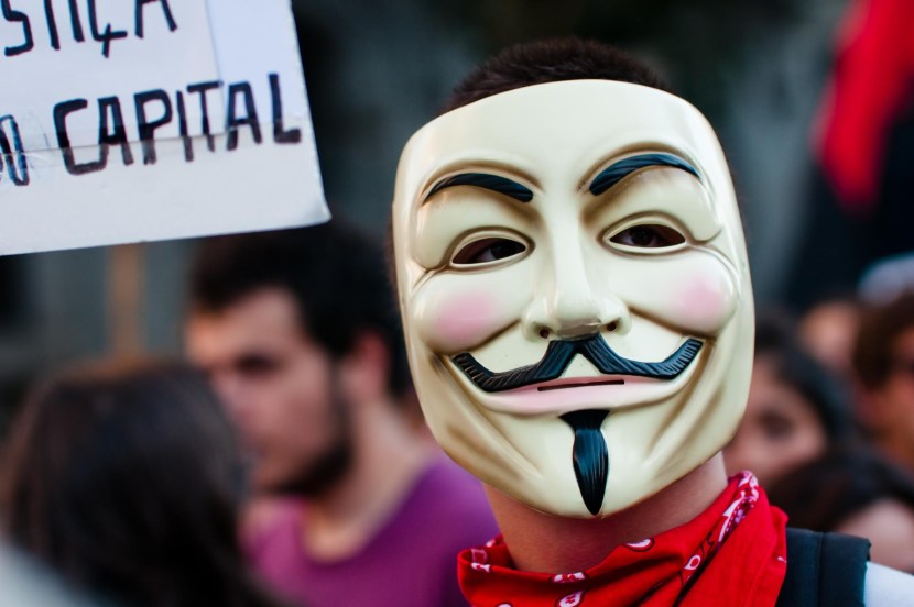 Girl in the mask Guy Fox