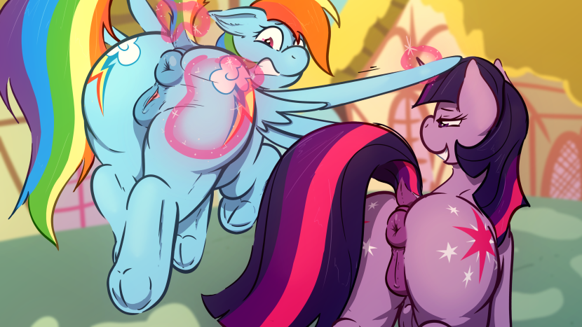 Reinbow Dash and Applejack XXX