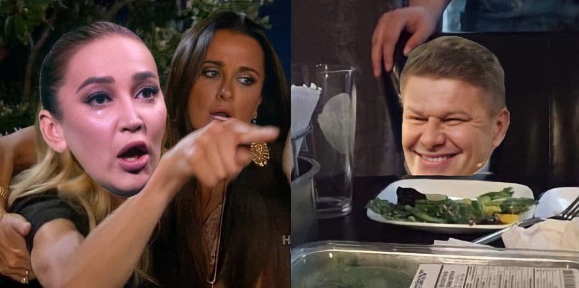 DiCaprio once in Hollywood a meme with a finger