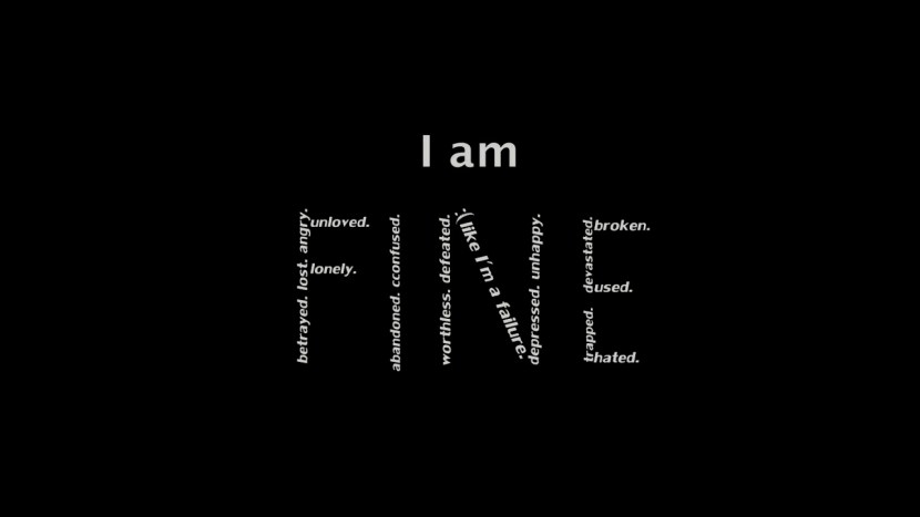 Quotes in English on a black background