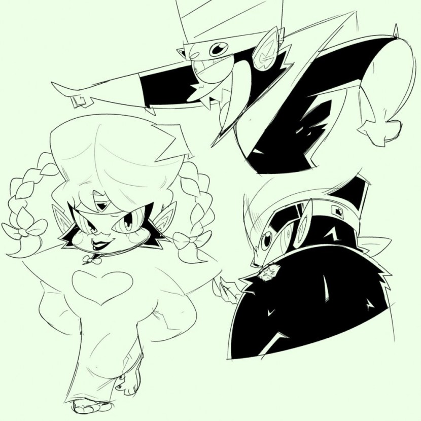 Dancing pair of dudes silhouette