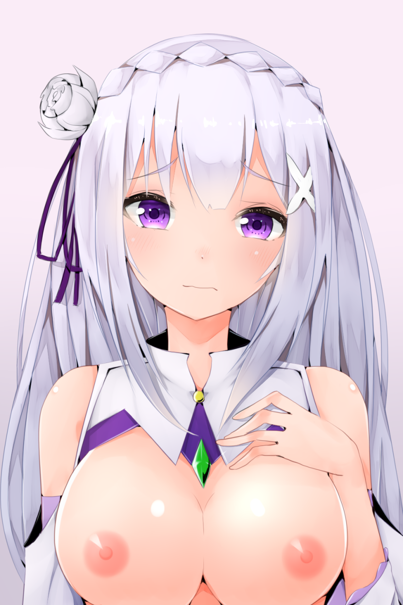 Re zero Emilia Hentai Mukka Boobs