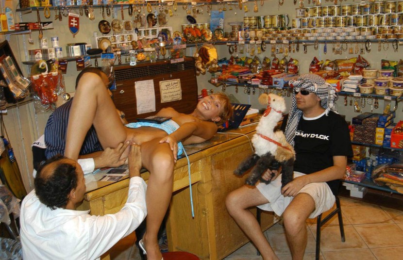 Girls undressed in the store