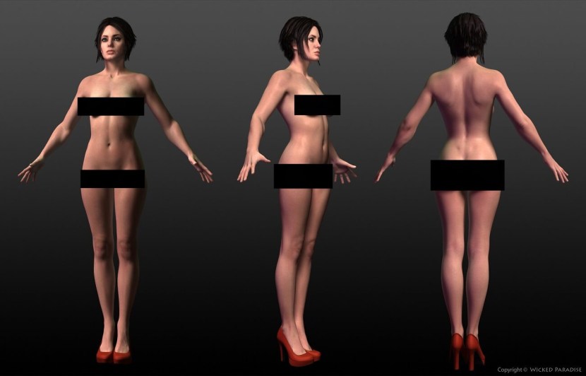 Computer model of a girl