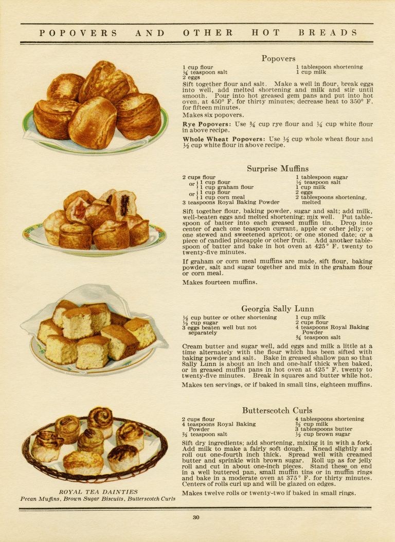 Retro recipes of baking