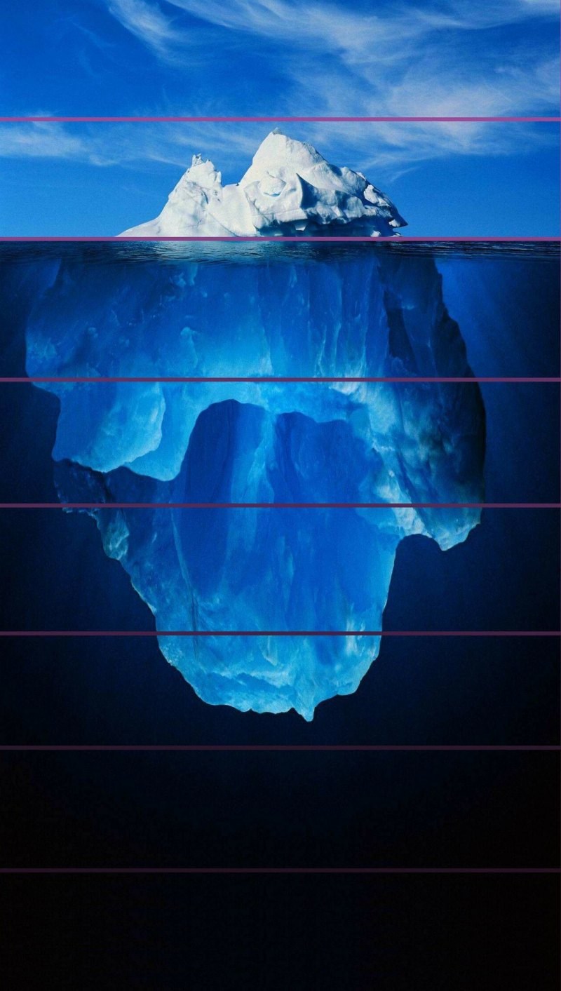 Iceberg without water