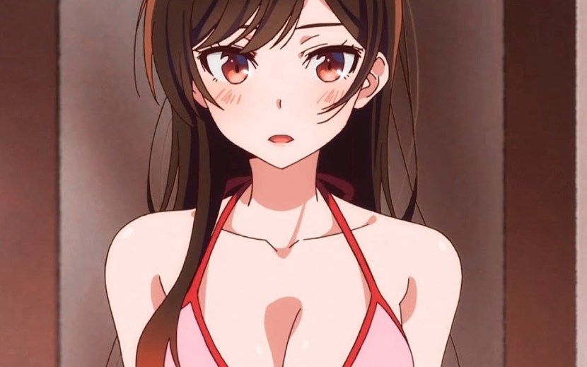 Mizuhara Chizuru in the screen of the screen