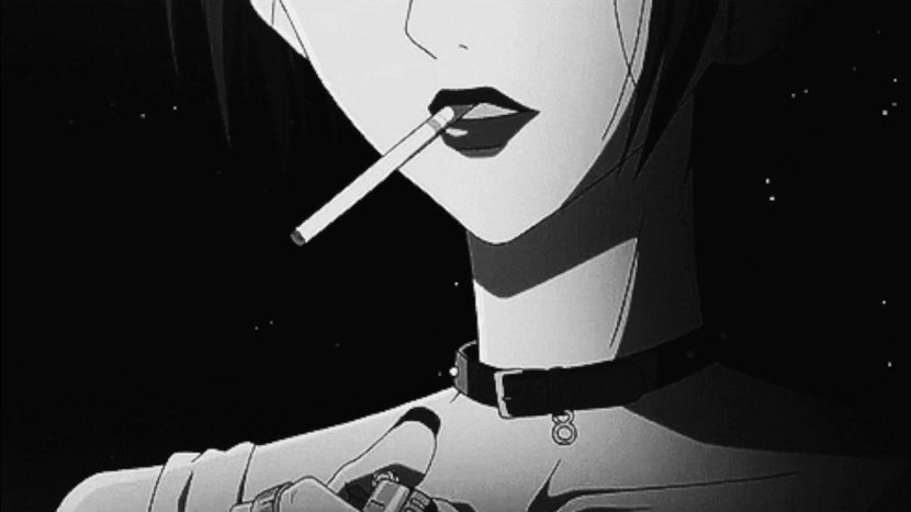 Nana Osaka with a cigarette