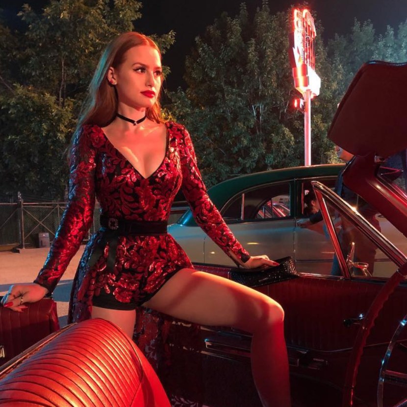 Riverdale Cheryl in a red dress