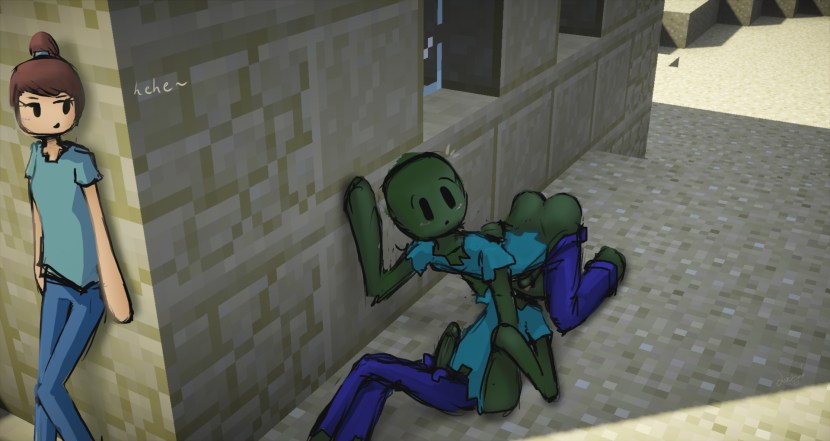 Hentai with zombies from minecraft