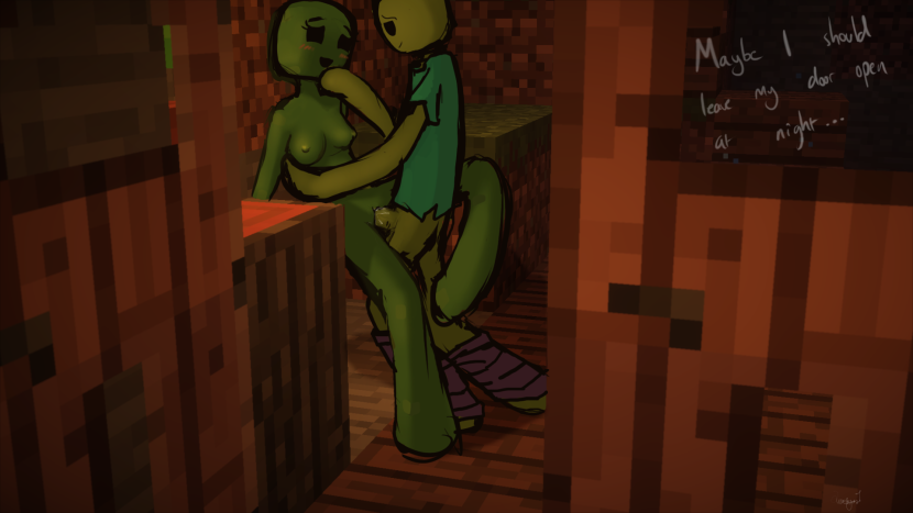 Hentai with zombies from minecraft