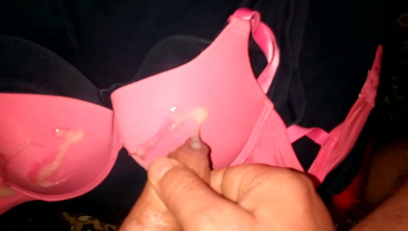 Cumshot in women's underwear