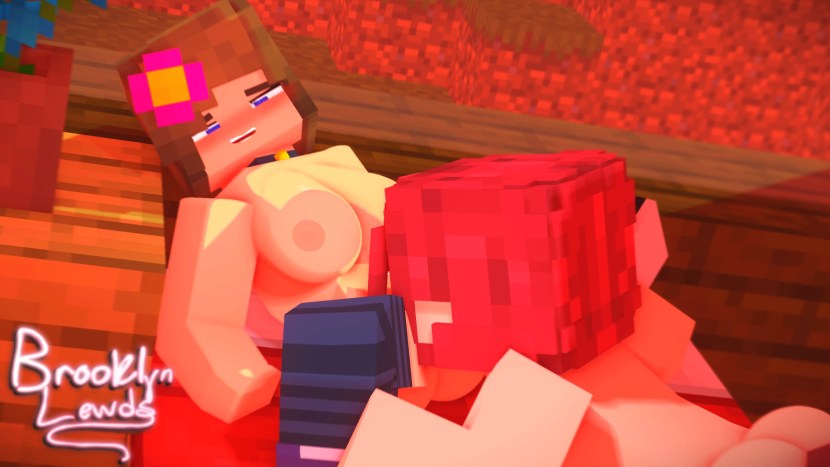 Naked in Minecraft Lesbian