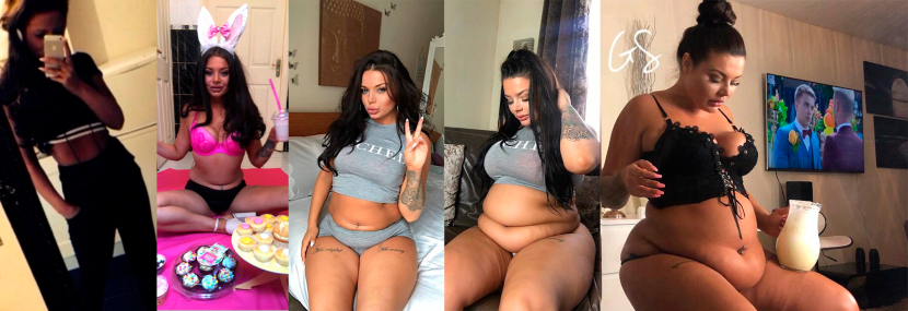 Figures of full women sketching