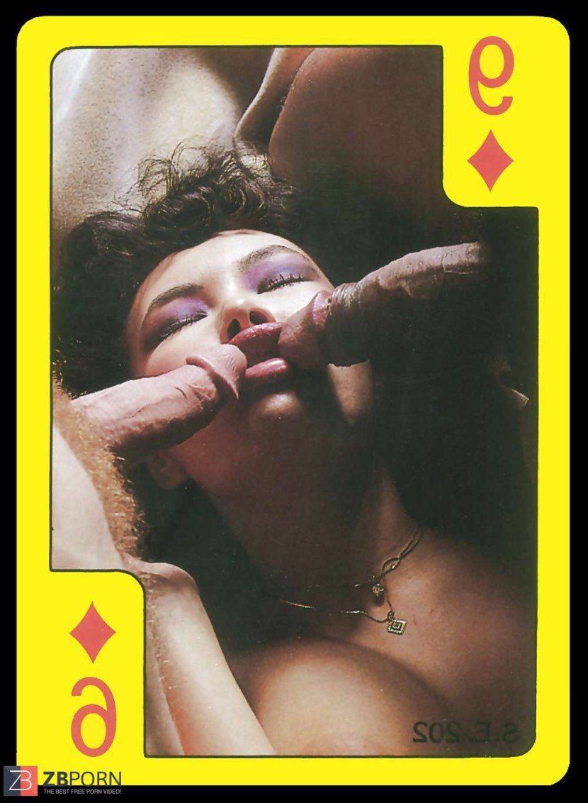 Playing porn cards with cumshots