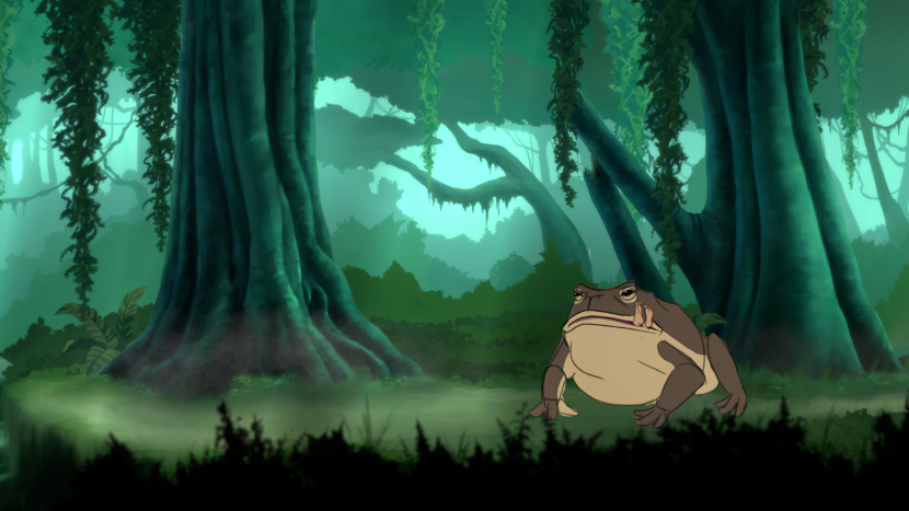 Lies in a puddle of tears