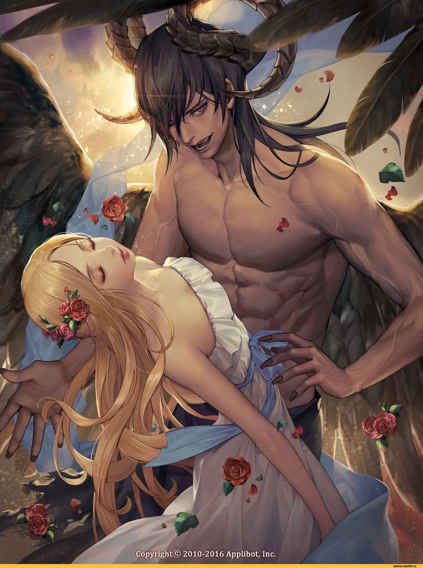 Anime demon incubus and angel