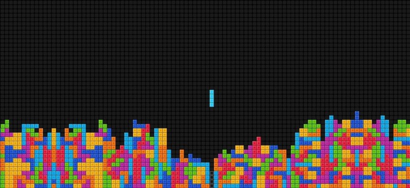 Tetris on a black background