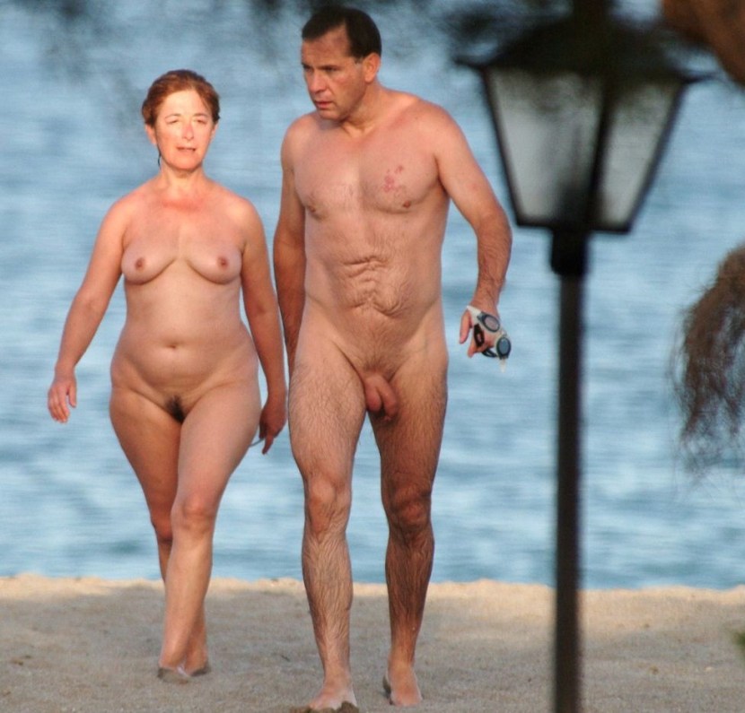 Swingers on a wild beach