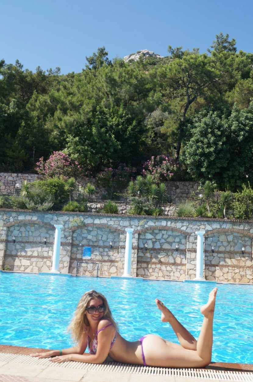 Polina Dubkova in a swimsuit