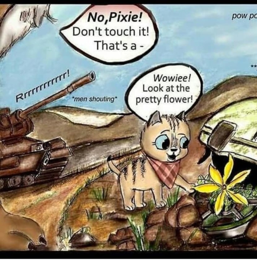 Pixie and Brutus in the form of people