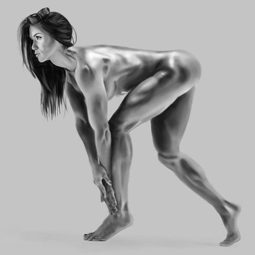 Rachel Kummon muscle nude