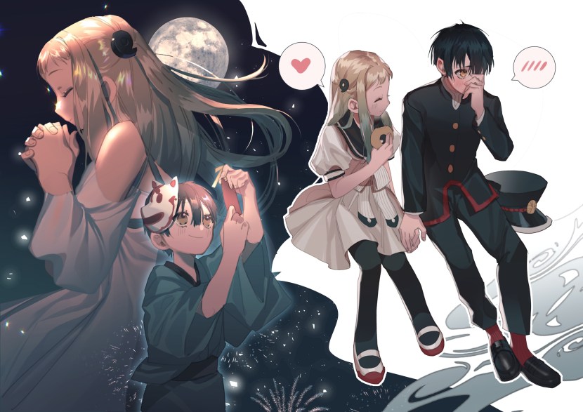 Silhouettes of the characters anime