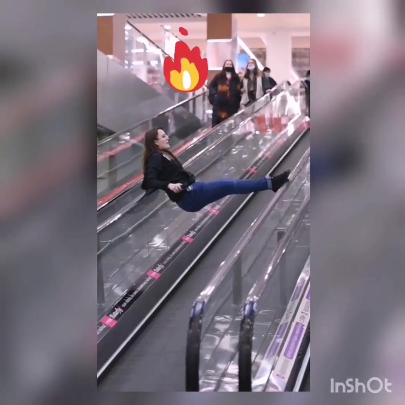 Dancing on the escalator