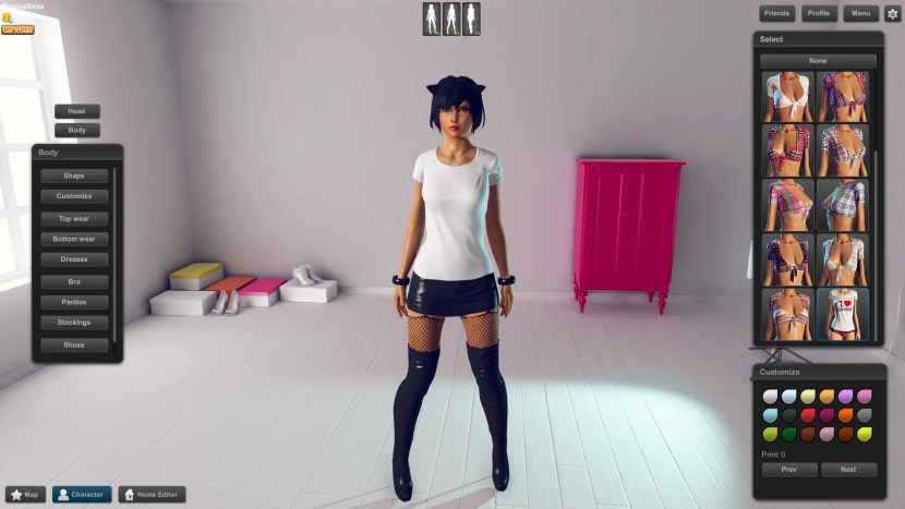 The simulator of the girl
