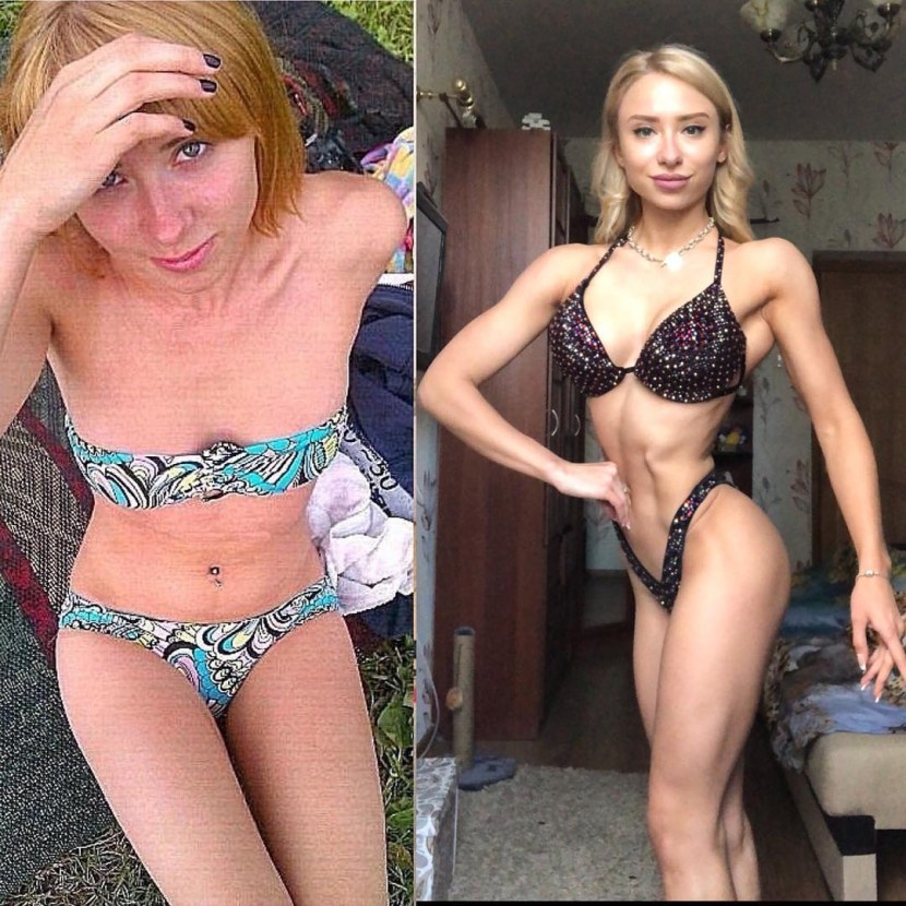 Maria Domark in a swimsuit