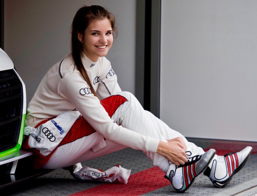 Irina Shayk underwear on the bed