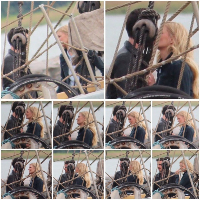 Lesbian kiss. Dennifer Morrison