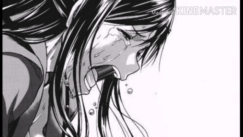 Anime girl screams in tears