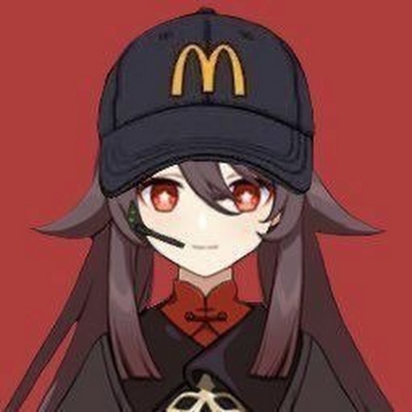 Characters Hu Tao Genshin Impakkt in McDonald's