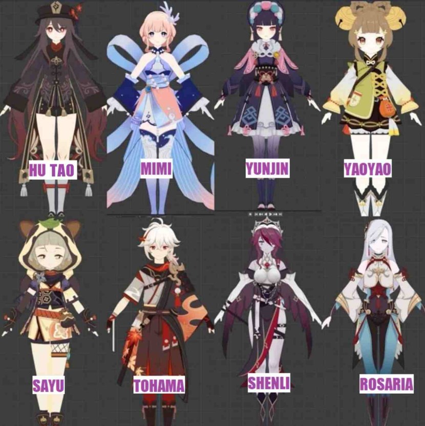 Characters Genshin Impakt Inadzum