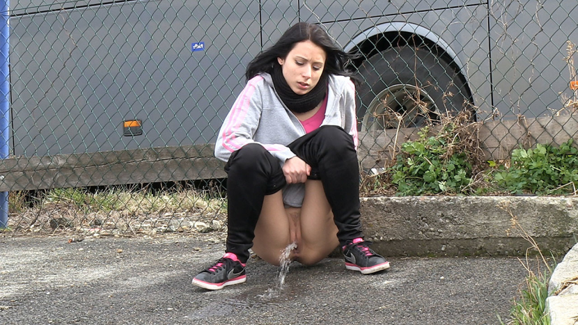 Girls pierced a hidden camera