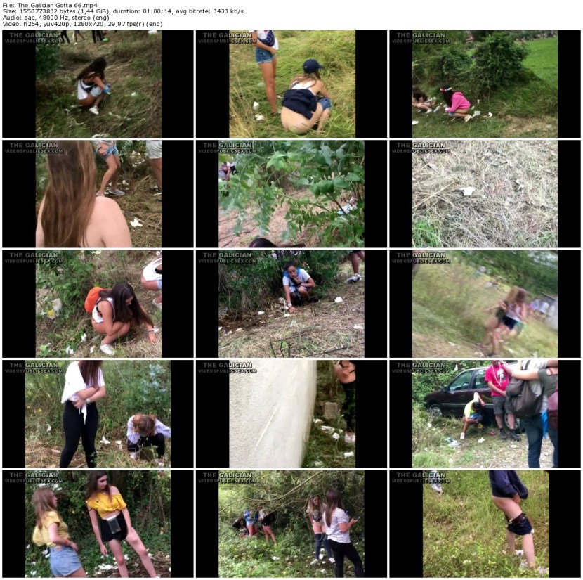 The girl crouched in the bushes