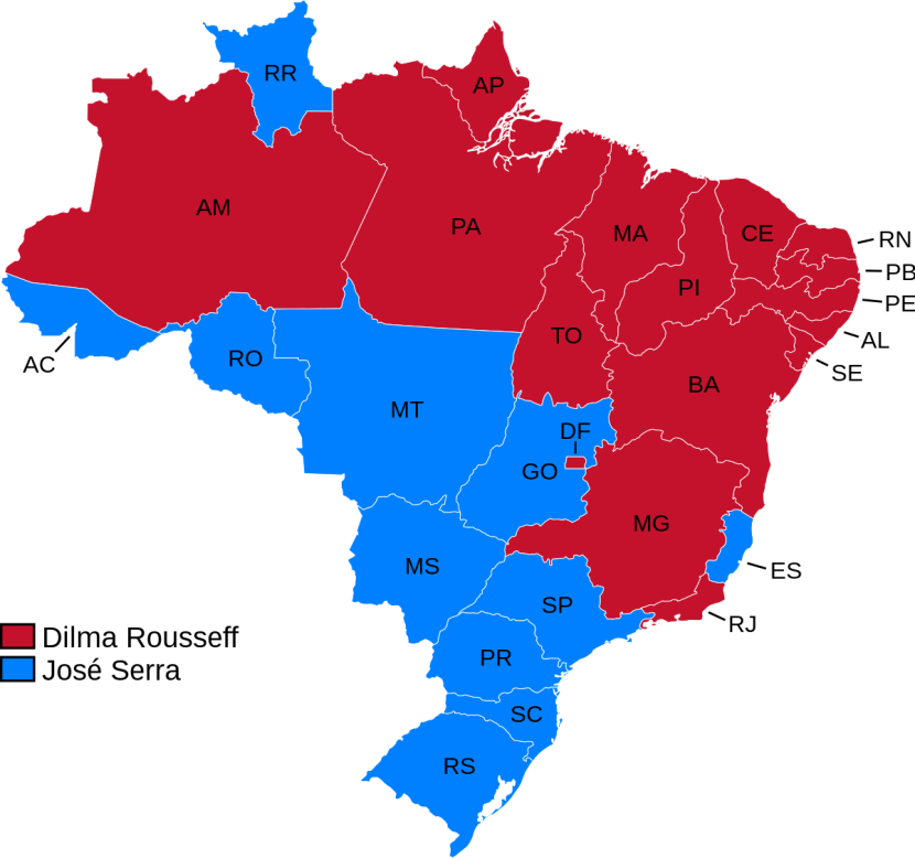 Brazil elections map