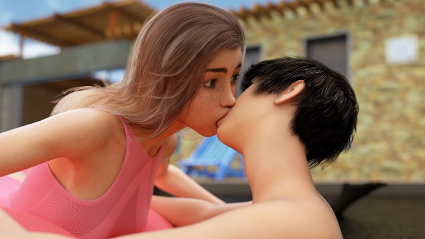 Shadows of St. Sarah and a man in an art mask