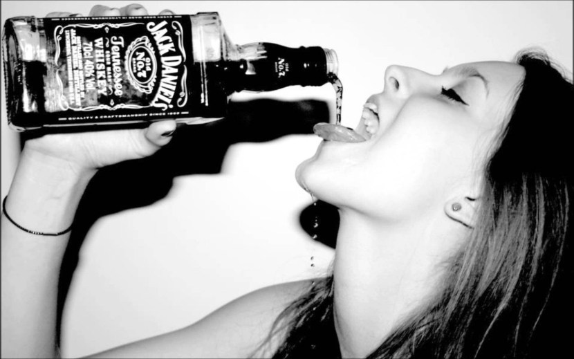 Jack Daniels whiskey girl