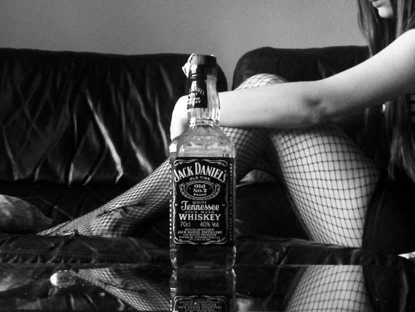 Jack Daniels whiskey girl