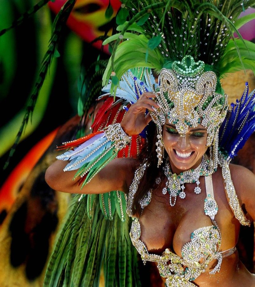 Brazilians on the carnival in Rio de Janeiro