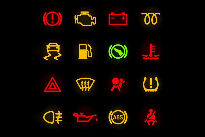 Icons on the Kia Rio panel