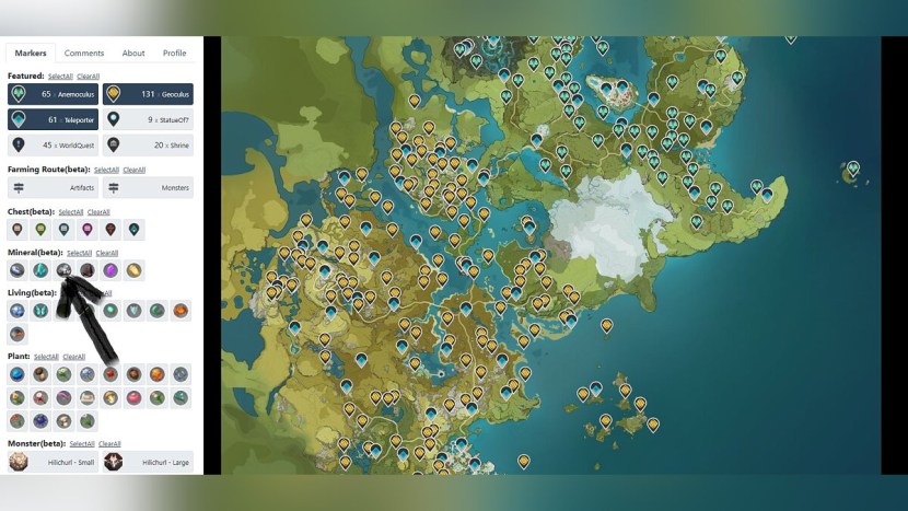 Midnight nephritis Genshin map