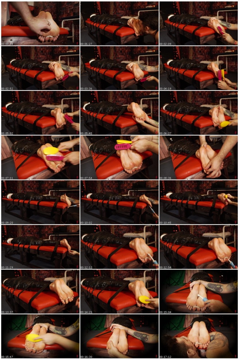 Russianfetish - Tickling Sexy Nonna in Bra with Ballgag