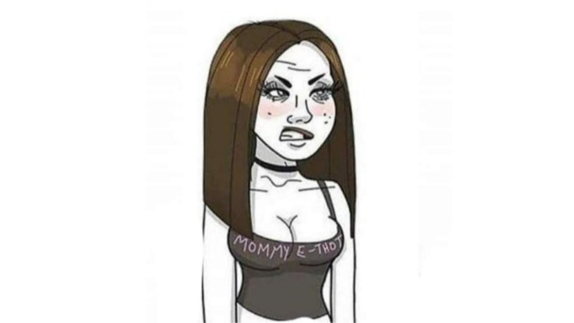 Woman with large breasts Vector