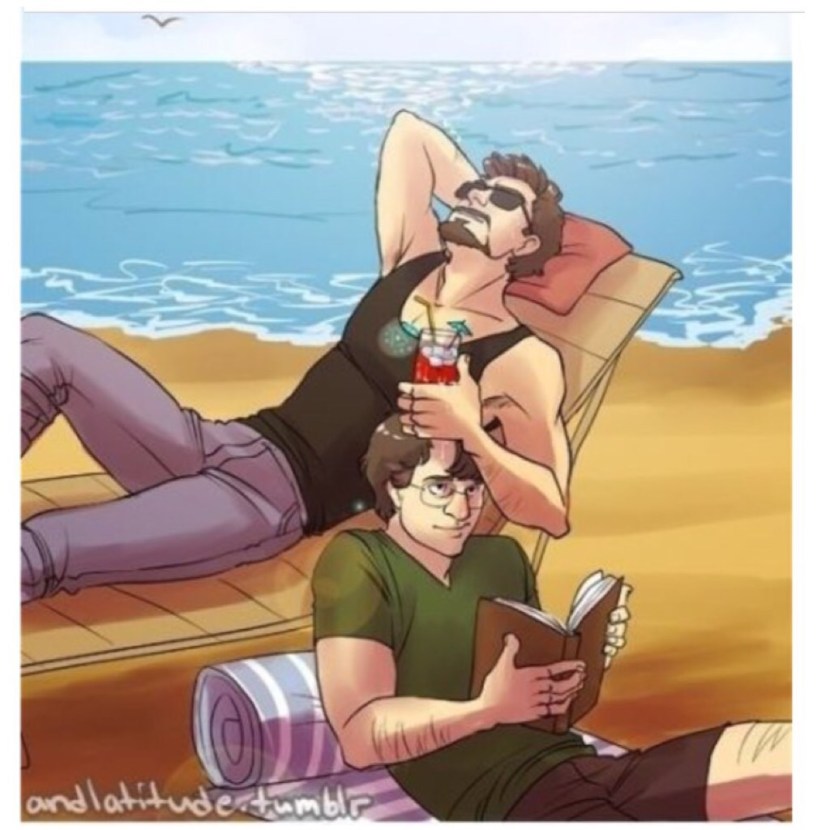 Robert Dauni the Younger with a glass