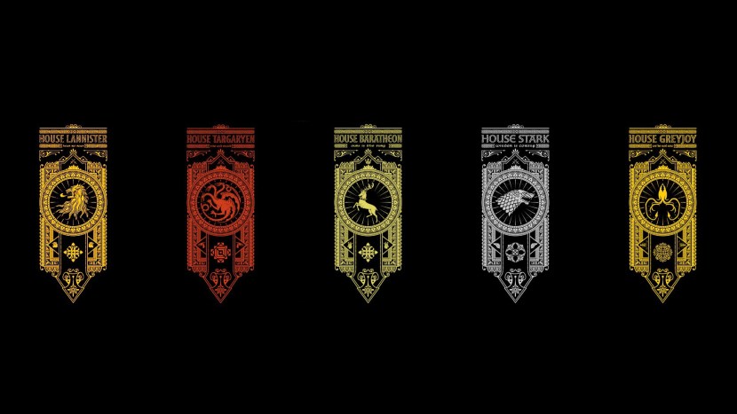 Game of thrones of the coats of arms of houses