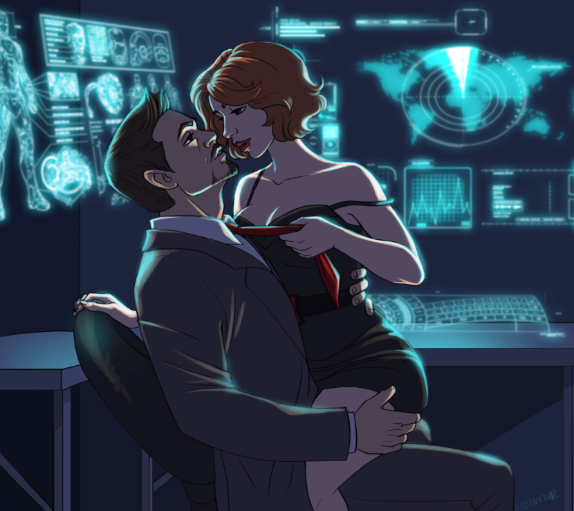 Tony Stark and Peter Parker Art